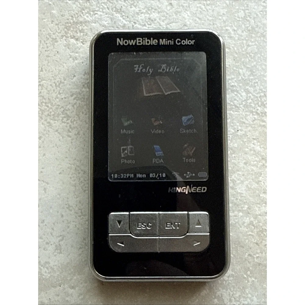 RARE POCKET NOW BIBLE ELECTRONIC MINI COLOR KJV‎ AUDIO VISUAL TOUCHSCREEN